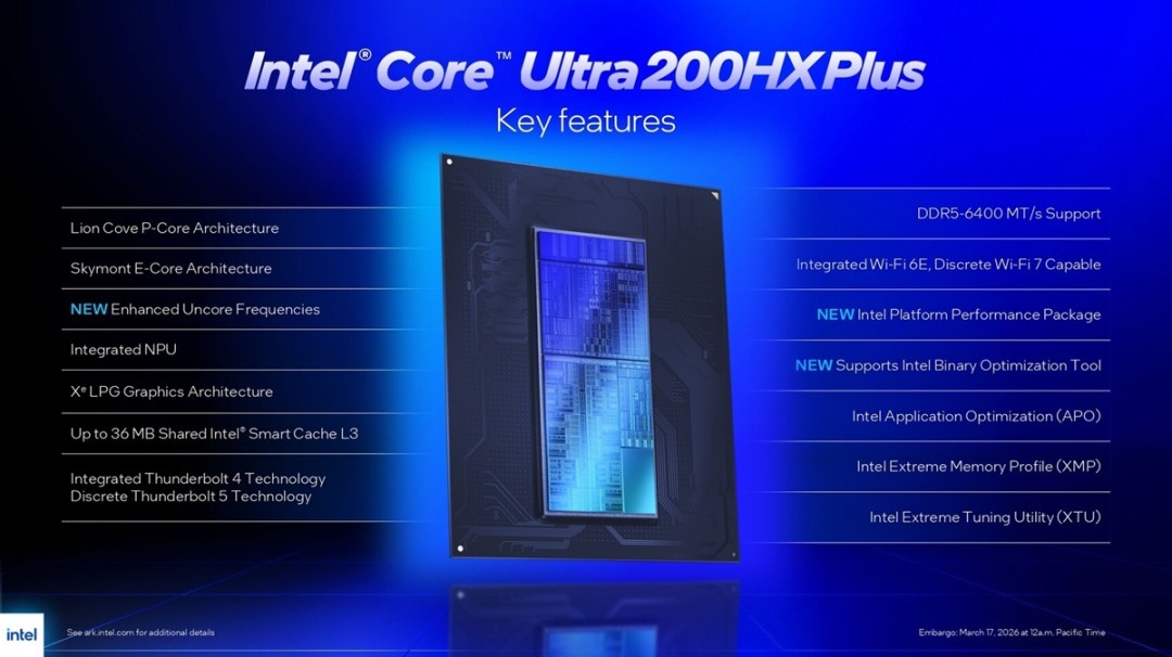 英特尔酷睿Ultra 200HX Plus系列处理器，游戏专业人士新选择