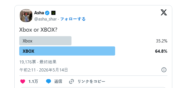 XBOX新女BOSS发起投票,玩家多数选XBOX,官方已改账号名称