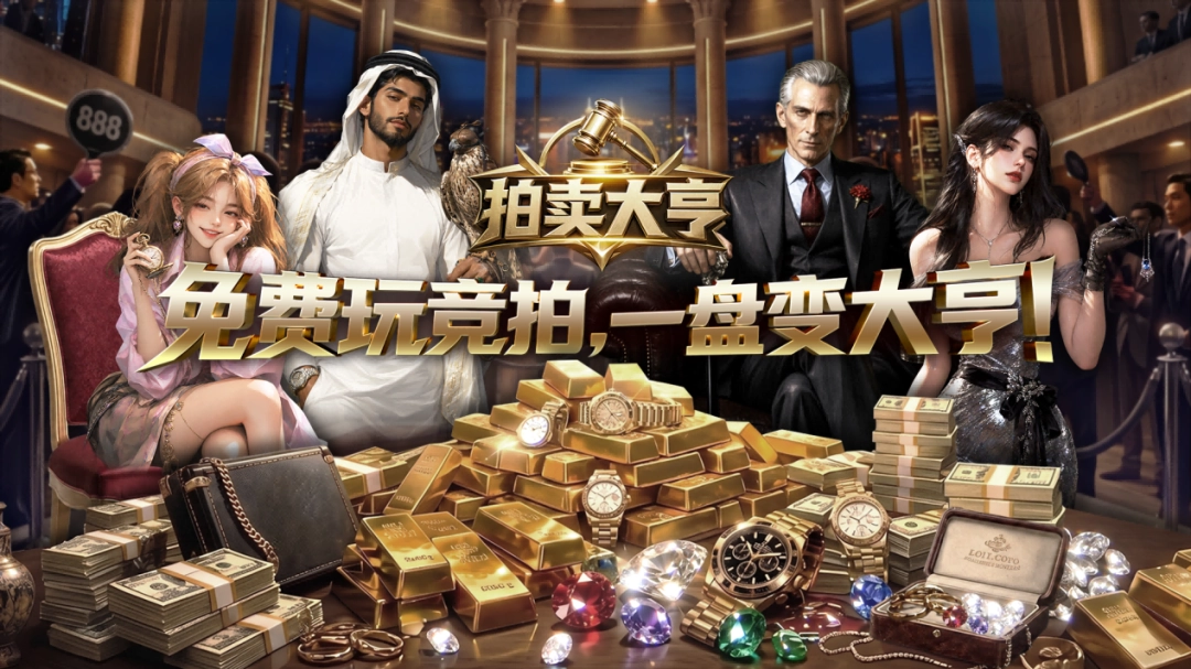免费策略竞拍游戏拍卖大亨上线,纯靠智慧不花钱