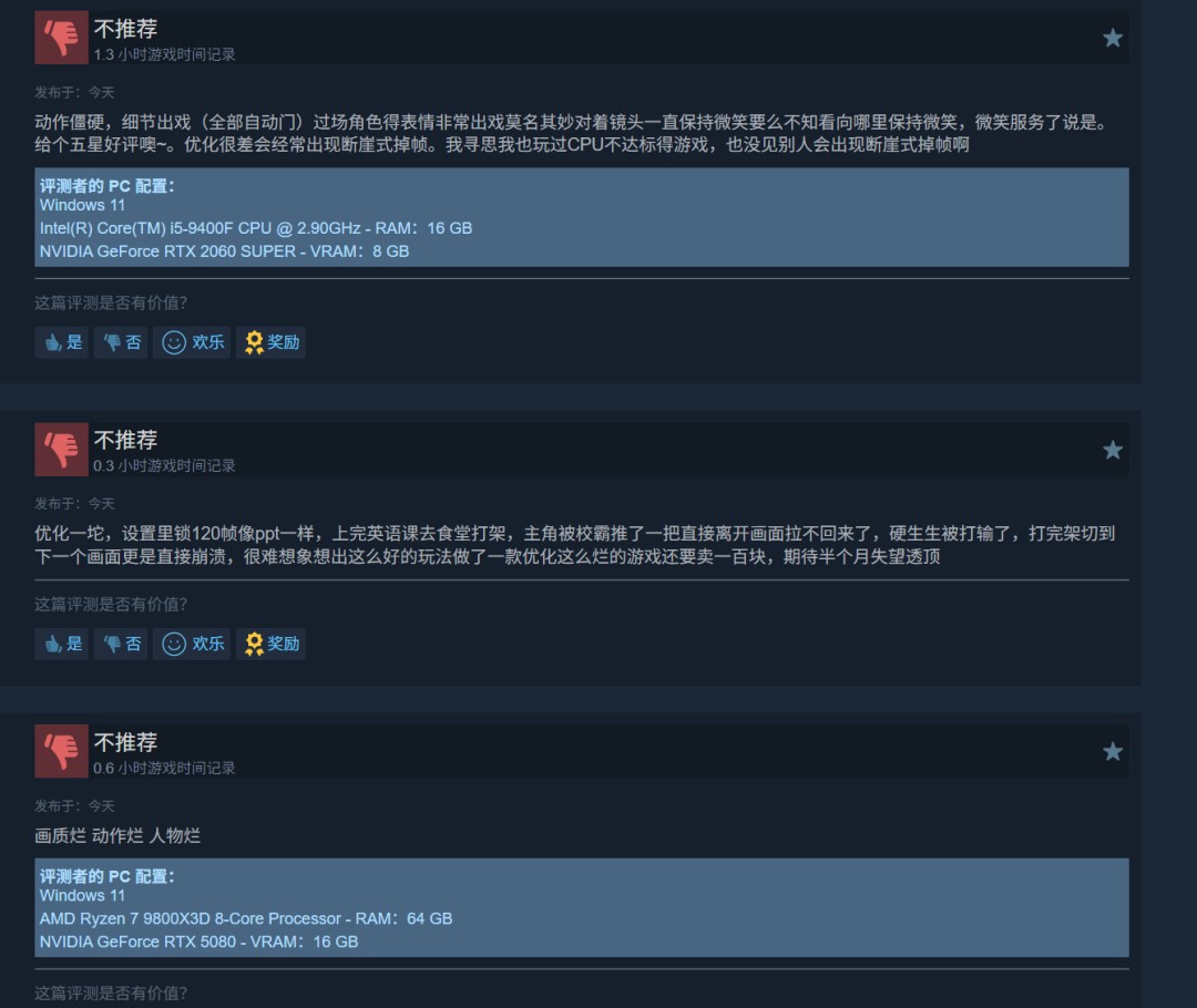 恶霸鲁尼精神续作翻车？Steam差评如潮，别抱太高期望
