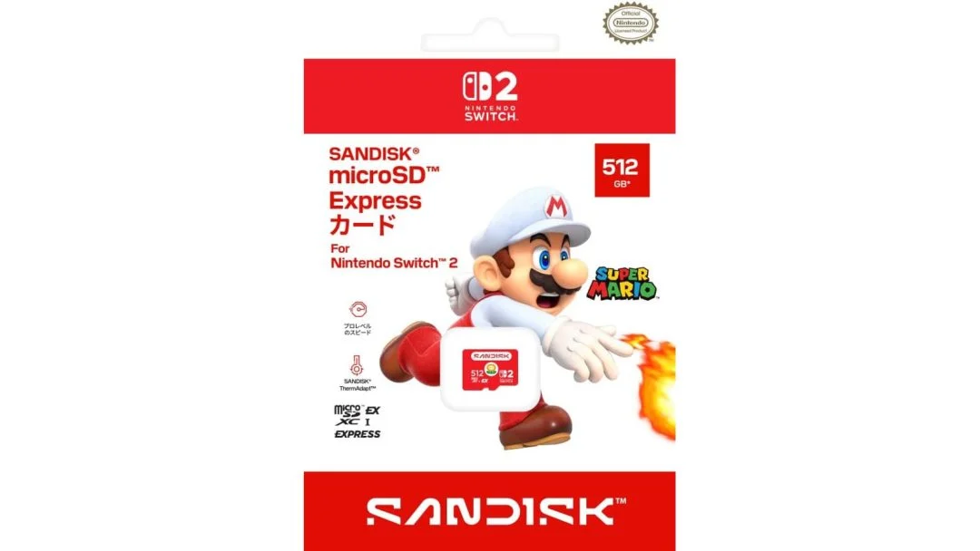 任天堂Switch 2专用512GB高速存储卡,10月上市,售价28980日元