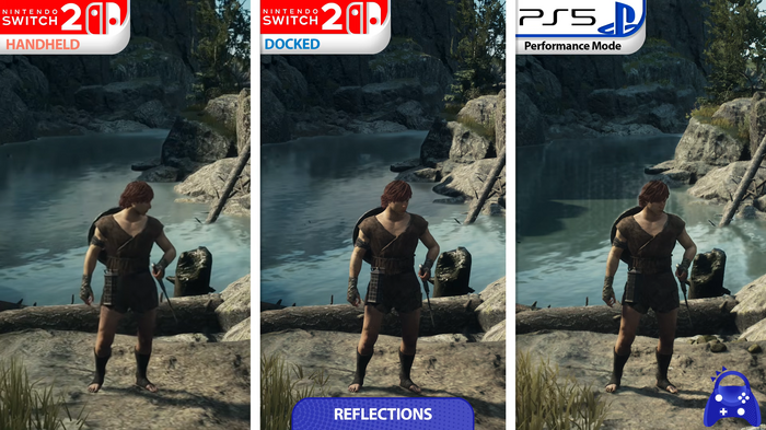 龙之信条2 Switch2 vs PS5对比:掌机1080p,阴影差距明显
