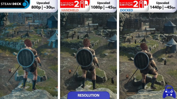 龙之信条2 Switch2 vs PS5对比:掌机1080p,阴影差距明显