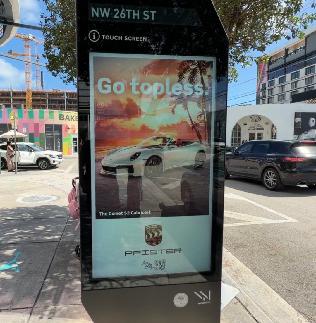 GTA6迈阿密实景广告曝光,黄鼠狼采访车现身街头